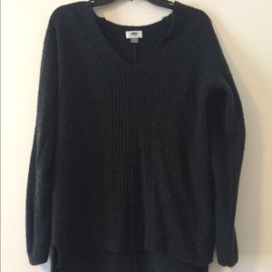 V-neck, forest green sweater!